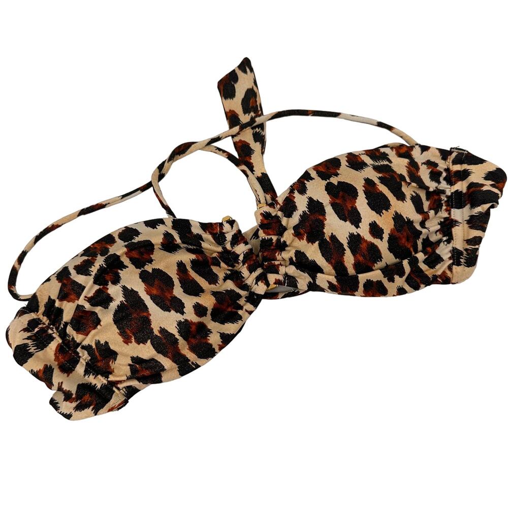Victoria's Secret Leopard Bikini Swim Top Size XS